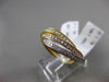 ESTATE 1.18CT DIAMOND 18KT WHITE & YELLOW & ROSE GOLD 3D TRI INTERTWINING RING