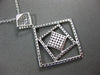 ESTATE LARGE 1.39CT DIAMOND 18KT WHITE GOLD 3D MULTI SQUARE FLOATING FUN PENDANT