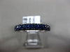 ESTATE 1.66CT AAA SAPPHIRE 14K WHITE GOLD 3/4 ETERNITY WEDDING ANNIVERSARY RING