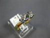 ESTATE .31CT DIAMOND 14KT 2 TONE GOLD 3 STONE SEMI MOUNT ENGAGEMENT RING #18588