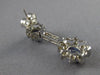 ESTATE 2.52CT DIAMOND & AAA TANZANITE 14KT WHITE GOLD 3D FLOWER EARRINGS #17481