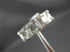 ESTATE 1.10CT DIAMOND & SAPPHIRE 14KT WHITE GOLD ANNIVERSARY WEDDING RING #23462
