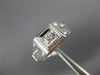 ANTIQUE .05CT OLD MINE DIAMOND 14KT WHITE GOLD 3D CLASSIC ENGAGEMENT PINKY RING
