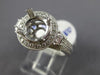 ESTATE 1.1CT DIAMOND 14K WHITE GOLD FILIGREE MILGRAIN SEMI MOUNT ENGAGEMENT RING