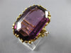 ESTATE EXTRA LARGE 60.20CT DIAMOND & AAA AMETHYST 14KT TWO TONE GOLD 3D FUN RING