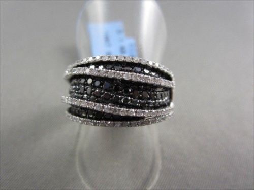 ESTATE WIDE 14KT 1.60CT WHITE & BLACK DIAMOND PAVE COCKTAIL RING ONE OF A KIND!!
