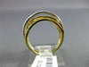 ESTATE .21CT DIAMOND 18KT WHITE & YELLOW GOLD 3D PAVE WAVE X LOVE RING F/G VVS