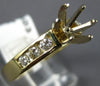 ESTATE .40CT DIAMOND 14KT 2 TONE GOLD 7 STONE SEMI MOUNT ENGAGEMENT RING #16503