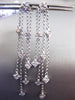 ESTATE .37CT DIAMOND 14KT WHITE GOLD 3D ELONGATED BY THE YARD HANGING EARRINGS