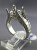 ESTATE LARGE 1.69CT DIAMOND 14K WHITE GOLD FOUR PRONG SEMI MOUNT ENGAGEMENT RING