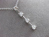 ESTATE .28CT DIAMOND 18KT WHITE GOLD 4 STONE CLASSIC FLOATING PENDANT & CHAIN