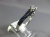 ESTATE .73CT DIAMOND & AAA SAPPHIRE 14KT WHITE GOLD 3D FILIGREE ENGAGEMENT RING