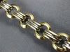 ESTATE 14KT WHITE & YELLOW GOLD 3D ITALIAN HANDCRAFTED CIRCULAR BRACELET #22721