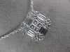 ESTATE LARGE 1.35CT DIAMOND 18KT WHITE GOLD MULTI SHAPE CLUSTER SQUARE NECKLACE