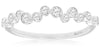 ESTATE .26CT DIAMOND 14KT WHITE GOLD 3D ROUND BEZEL ETOILE WAVE FUN LOVE RING