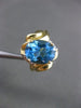 ESTATE LARGE 6.24CT DIAMOND & AAA BLUE TOPAZ 14KT TWO TONE GOLD CLIP ON EARRINGS