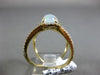 1.92CT DIAMOND & AAA AUSTRALIAN OPAL 14KT YELLOW GOLD FILIGREE CRISS CROSS RING