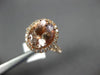 ESTATE 3.20CT DIAMOND & AAA OVAL CUT MORGANITE 14KT ROSE GOLD 3D ENGAGEMENT RING