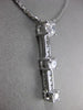 ESTATE .90CT DIAMOND 14KT WHITE GOLD 3 STONE PAST PRESENT FUTURE JOURNEY PENDANT