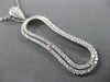 ESTATE LARGE 1.10CT DIAMOND 18KT WHITE GOLD 3D INFINITY DOUBLE HALO LOVE PENDANT