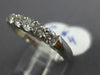ESTATE .56CT ROUND DIAMOND 14KT WHITE GOLD 3D CLASSIC 5 STONE ANNIVERSARY RING