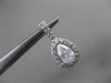 ESTATE .66CT DIAMOND 14KT WHITE GOLD CLUSTER PEAR HALO FILIGREE FLOATING PENDANT