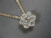 ESTATE .42CT DIAMOND 14K ROSE GOLD CLASSIC FLOWER FILIGREE BY THE YARD PENDANT