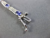 ESTATE 4.29CT DIAMOND & AAA TANZANITE 14KT WHITE GOLD 3D BAMBOO TENNIS BRACELET