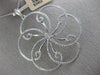 ESTATE LARGE .92CT DIAMOND 14KT WHITE GOLD OPEN FILIGREE FLOWER FLOATING PENDANT