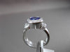 ESTATE LARGE 2.08CT DIAMOND & AAA TANZANITE 14K WHITE GOLD BEZEL ENGAGEMENT RING