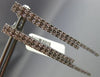 ESTATE LONG .90CT DIAMOND 18KT WHITE GOLD CLASSIC 2 ROW JOURNEY HANGING EARRINGS