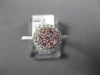 ESTATE 1.50CT WHITE & PINK DIAMOND 14KT WHITE & ROSE GOLD CLUSTER ROUND FUN RING