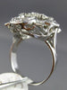 ESTATE LARGE 1.36CT OLD MINE DIAMOND 14K WHITE GOLD 3D OPEN FILIGREE FLOWER RING