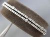 ESTATE WIDE 2.33CT DIAMOND 14K WHITE GOLD DOUBLE STRAND FLEXIBLE TENNIS BRACELET