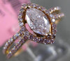 ESTATE .97CT PINK DIAMOND 18KT ROSE GOLD 3D CLASSIC HALO ENGAGEMENT RING
