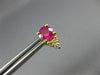 ANTIQUE 1.20CT DIAMOND & AAA RUBY 14KT YELLOW GOLD CLUSTER STUD EARRINGS #18909