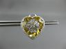 ESTATE EXTRA LARGE 15.37CT DIAMOND & AAA YELLOW TOPAZ 14K WHITE GOLD 3D EARRINGS