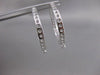 ESTATE 3.50CT DIAMOND HOOP INSIDE OUT 18K WHITE GOLD 33MM FILIGRE EARRINGS 20167