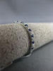 ESTATE .26CT DIAMOND & AAA SAPPHIRE 18K WHITE GOLD 3D STACKABLE ANNIVERSARY RING