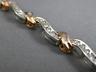 ESTATE WIDE & LONG 1.50CT ROUND DIAMOND 14KT WHITE & ROSE GOLD 3D WAVE BRACELET