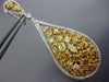 ESTATE LARGE 10.15CT FANCY MULTI COLOR DIAMOND 18K 2TONE GOLD TEAR DROP EARRINGS