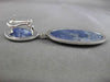 ESTATE LARGE 1.80CTW DIAMOND & FANCY BLUE SODALITE 14KT WHITE GOLD DROP EARRINGS