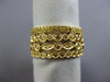 ESTATE WIDE 1.25CT FANCY YELLOW DIAMOND 18K YELLOW GOLD ETERNITY STACKABLE RINGS