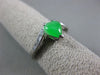 ESTATE .14CT DIAMOND & AAA JADE PLATINUM 3D CLASSIC HEART SHAPE LOVE FUN RING