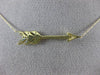 ESTATE .10CT DIAMOND 14KT YELLOW GOLD 3D CLASSIC CUPIDS ARROW LOVE NECKLACE
