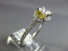 ESTATE 2.19CT DIAMOND & AAA YELLOW SAPPHIRE 14KT WHITE GOLD 3D ENGAGEMENT RING