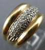 ESTATE .40CT DIAMOND 14KT WHITE & YELLOW GOLD 3D CLASSIC 3 ROW ANNIVERSARY RING