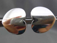 ESTATE LARGE 18KT WHITE GOLD MARINA B HEART LOVE KNOT CLIP ON EARRINGS BEAUTIFUL