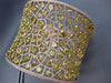 MASSIVE 27.48CT PINK & INTENSE YELLOW DIAMOND 18K ROSE GOLD FILIGREE WEB BANGLE