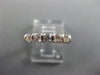 ESTATE .50CT DIAMOND 14KT WHITE GOLD 3D 5 STONE CHANNEL TENSION ANNIVERSARY RING